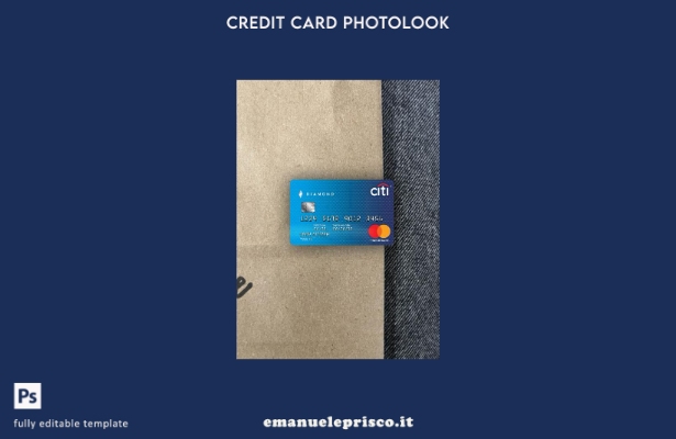 modello frontale photolook Citibank MasterCard USA stile verificato